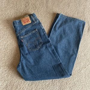 Levi’s high waisted straight leg jeans